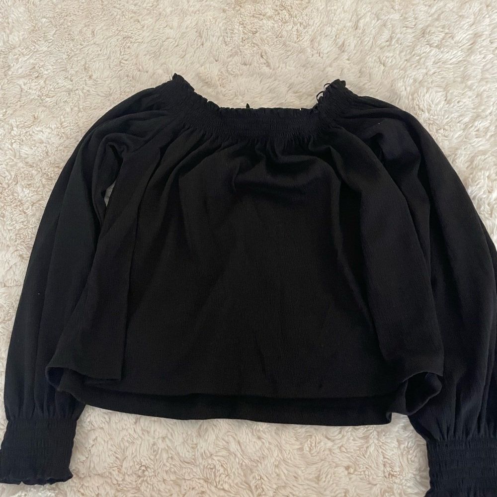 Off the shoulder black top